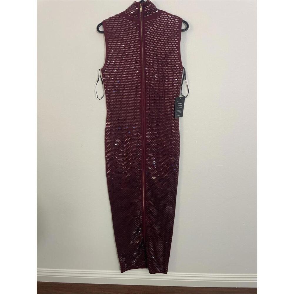 Retrofete Burgundy Sequin Maxi Dress - Picture 9 of 16